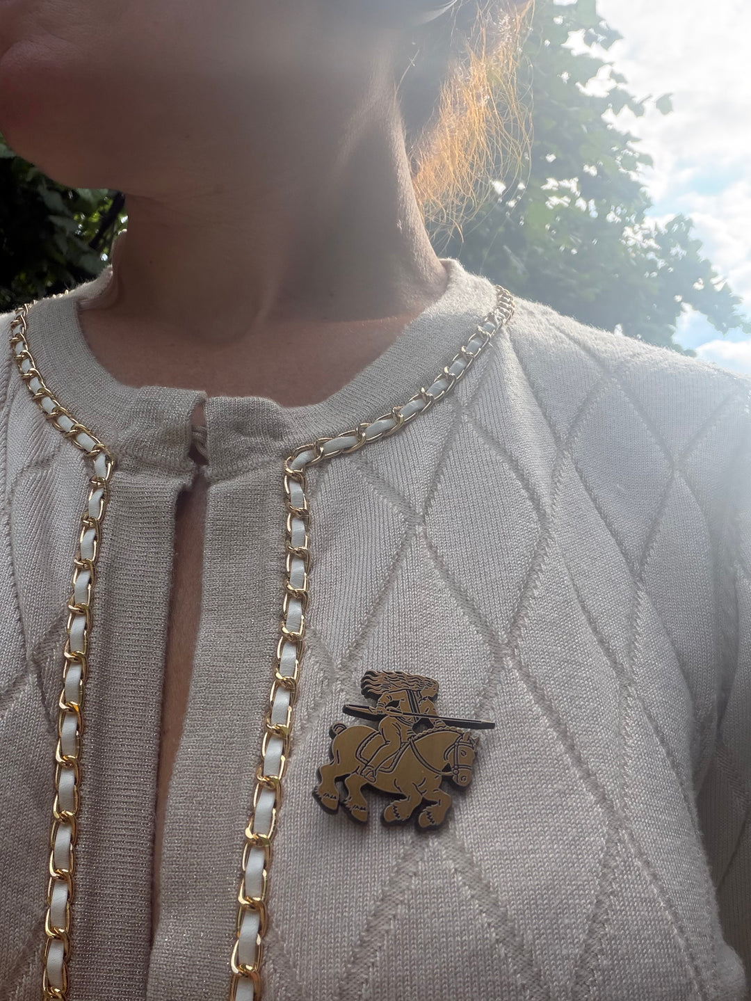 Zeeuws Mesje Ringrijder vrouw broche 