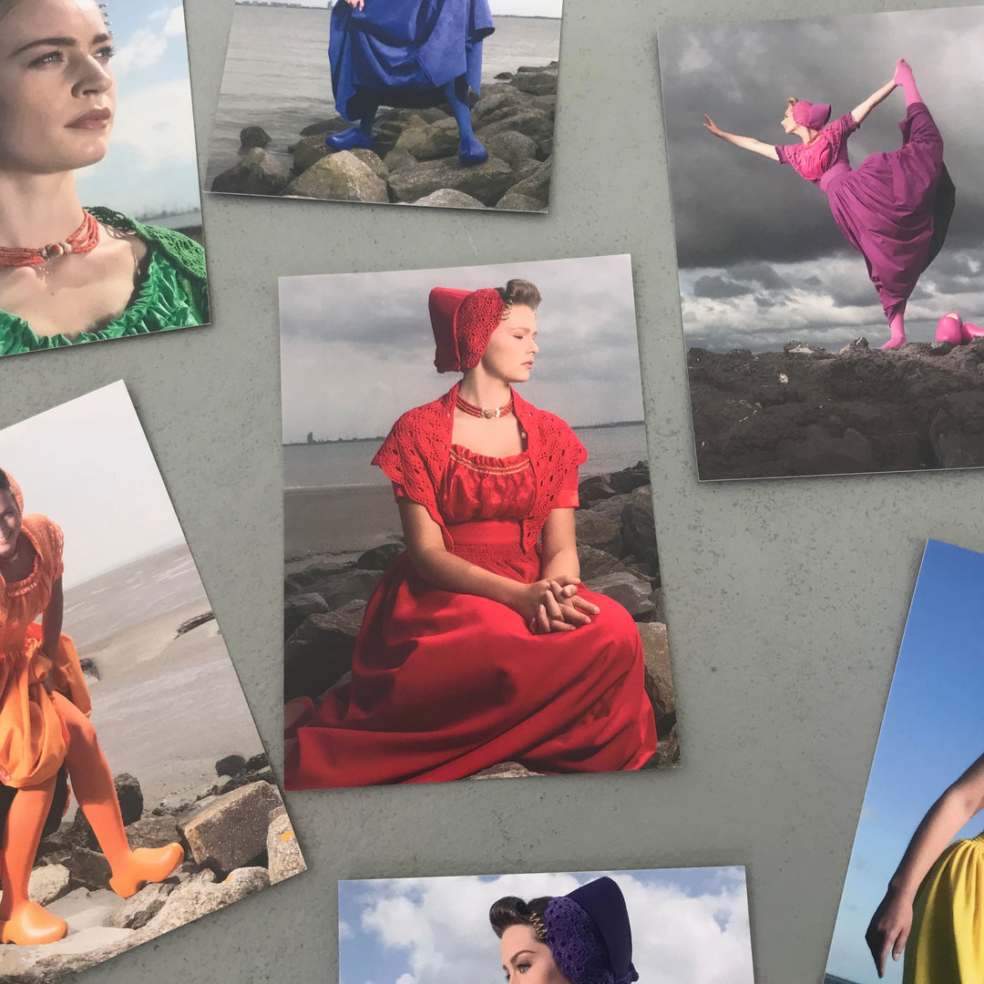 Detailfoto kaartenset Zeeuws Meisje 