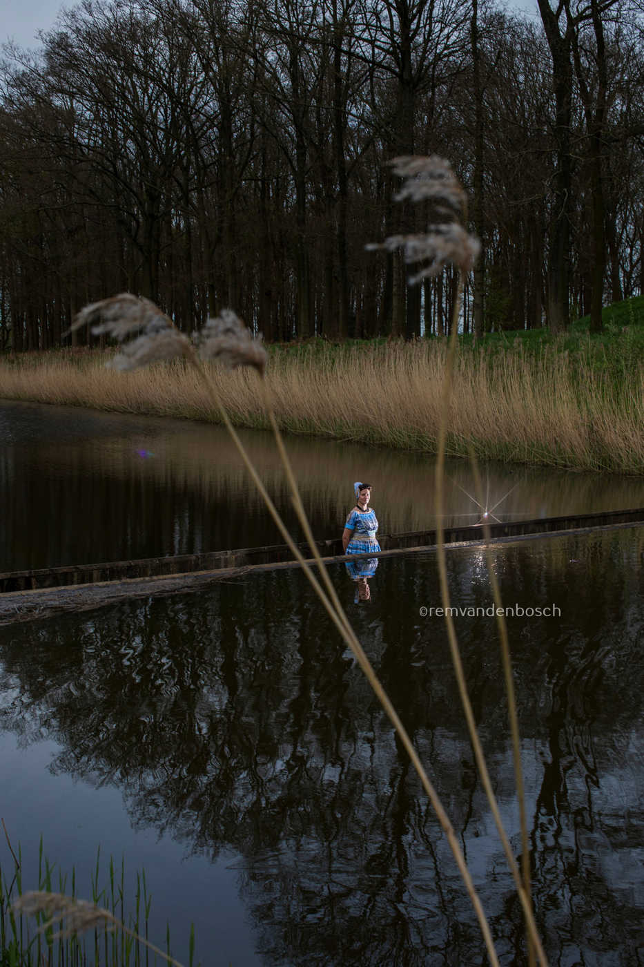 Veerle in de UNESCO topark dracht op de Mozesbrug bij Braantse wal 