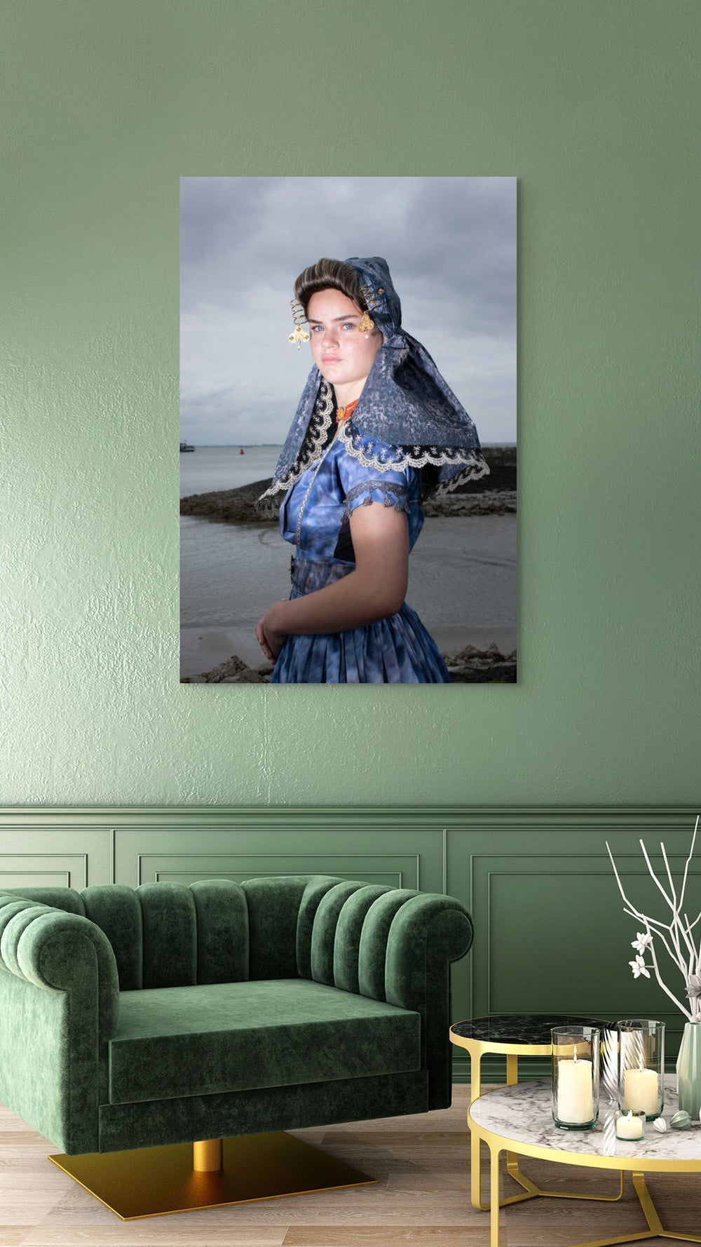 Mock up Anouk in modern Middelburgs Ambacht 