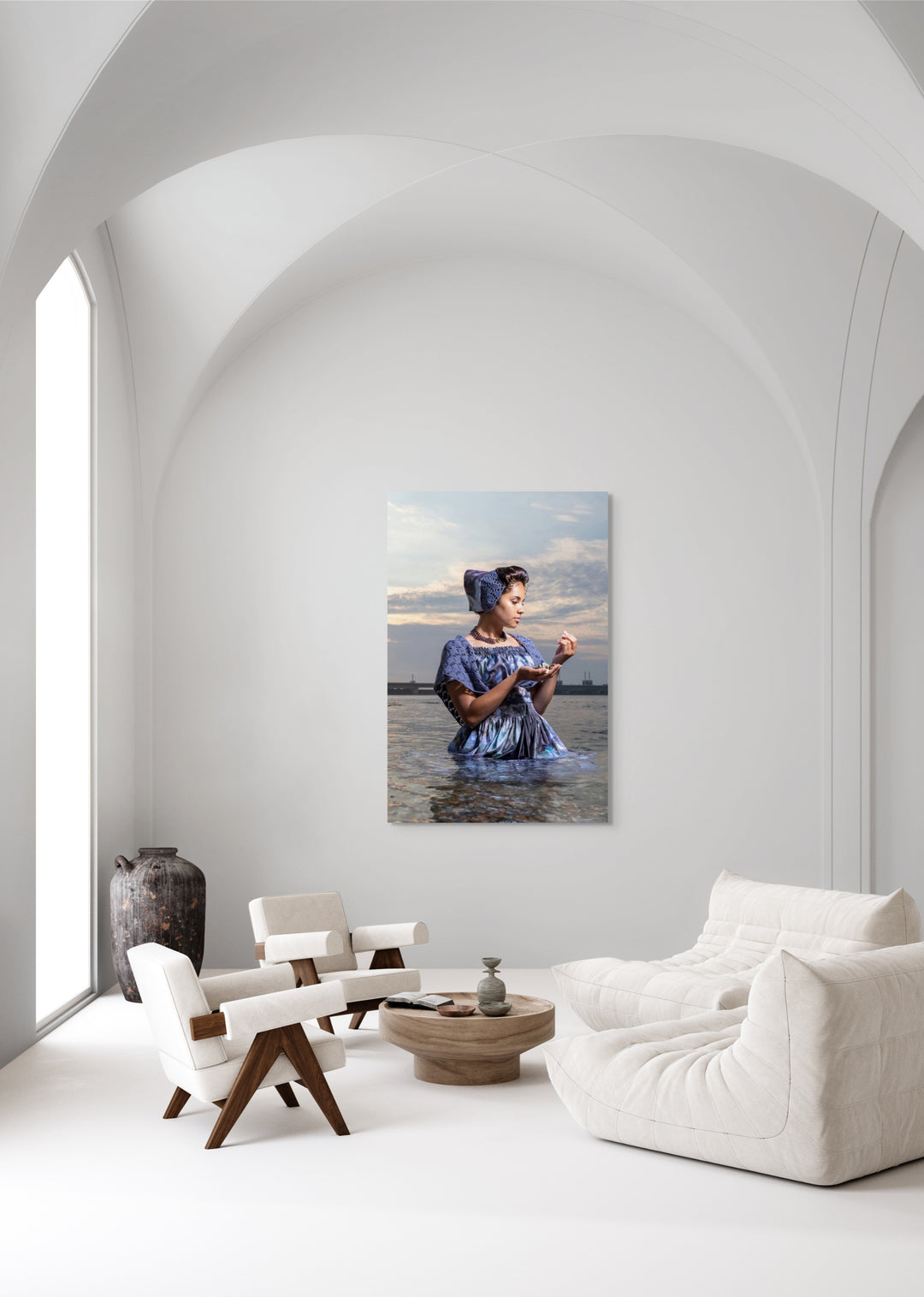 muurdecoratie, Narena met oesterprint, walcherse dracht, rem van den Bosch 