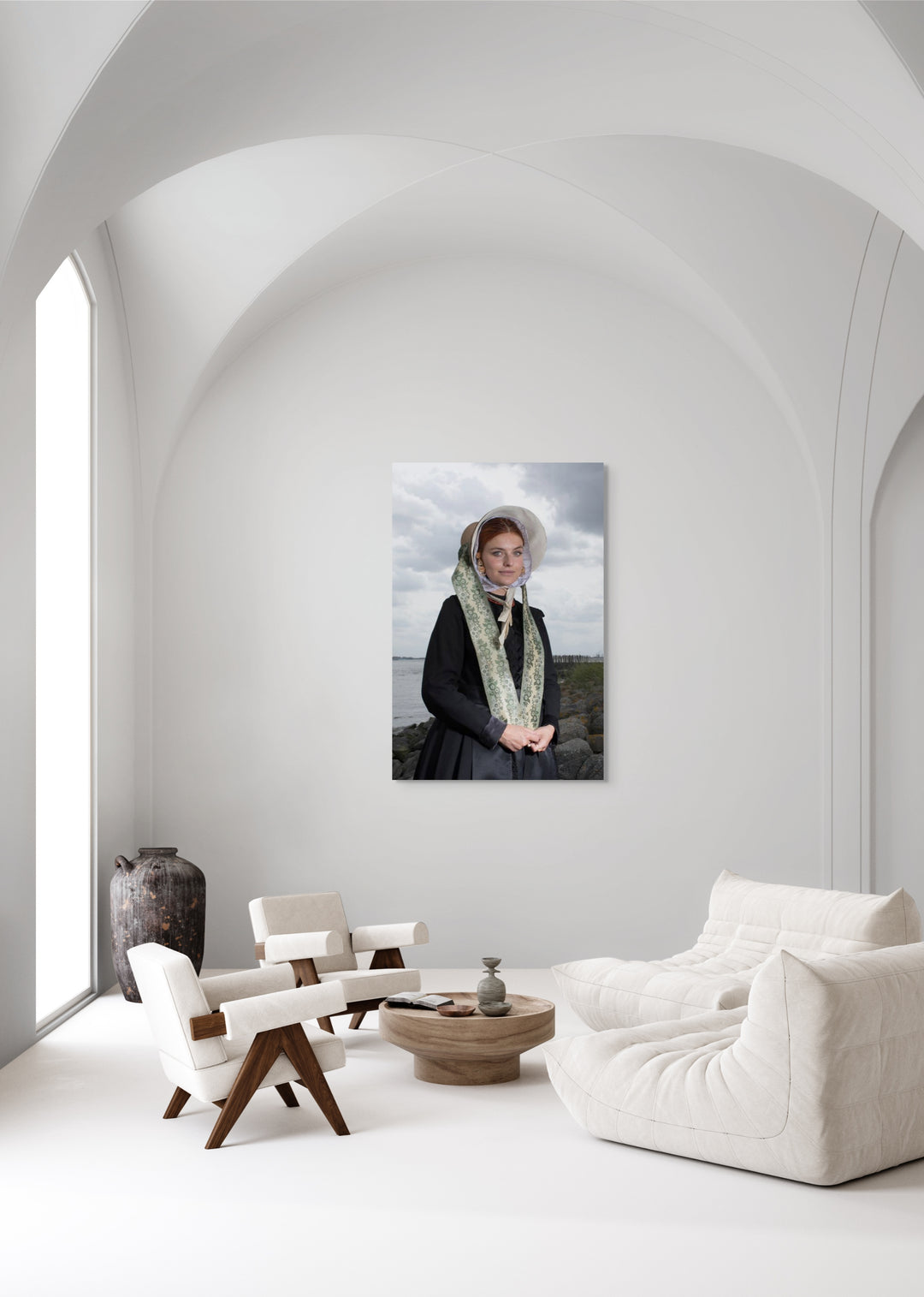 Portret Charlotte in zondagse Cadzandse dracht