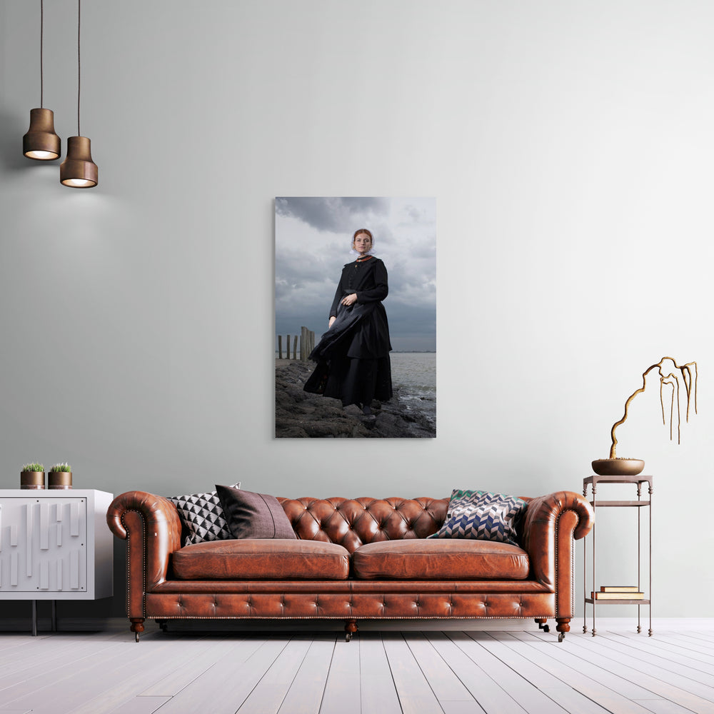 staat portret cadzandse dracht met wind, muurdecor rem van Den Bosch fotografie 