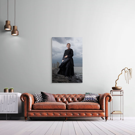 staat portret cadzandse dracht met wind, muurdecor rem van Den Bosch fotografie 