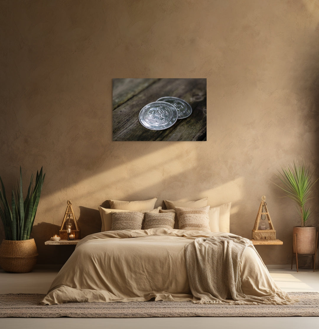 uurdecoratie rem van Den Bosch wall art broekstukken zilver 