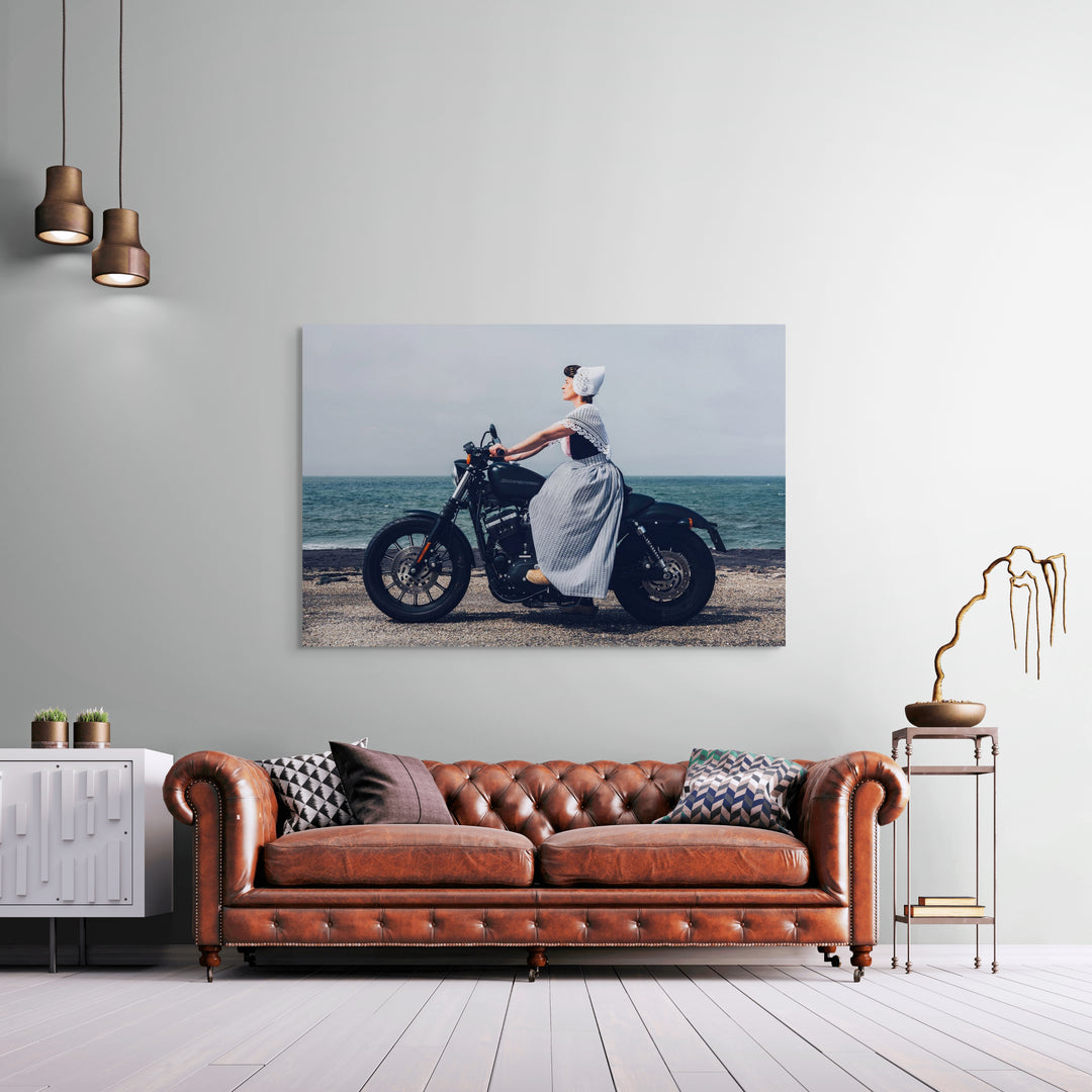 muurdecoratie Wanda op de motor Rem van Den Bosch 