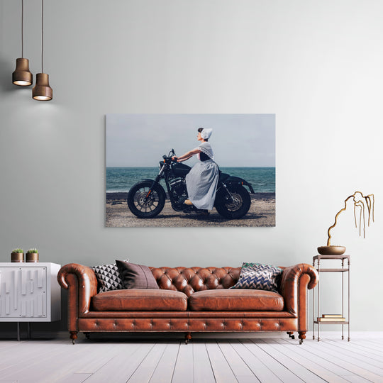 muurdecoratie Wanda op de motor Rem van Den Bosch 