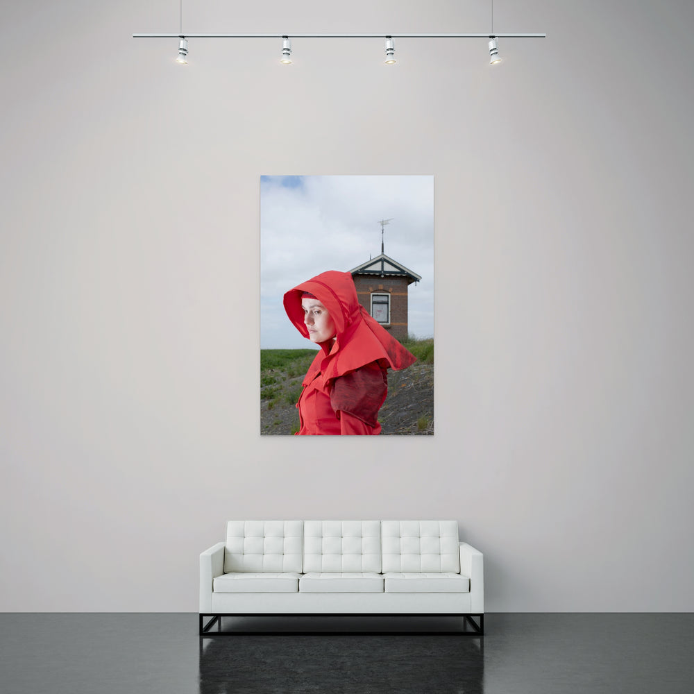 muurdecoratie, Linde in rode rouwdracht van Wieringen, muurkunst, wandkunst, Rem van den Bosch 