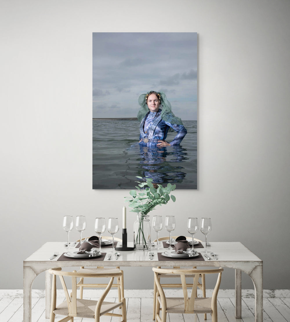 mock-up, Lieve, moderne dracht Schouwen in zee 